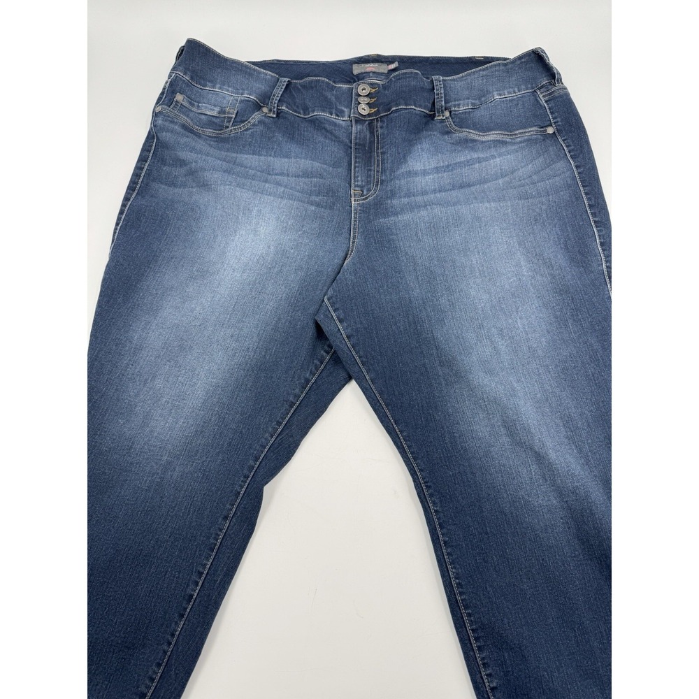 Torrid Women's Plus  Size 26XS Jegging Jeans Blue Cotton‎ Blend Zip Solid